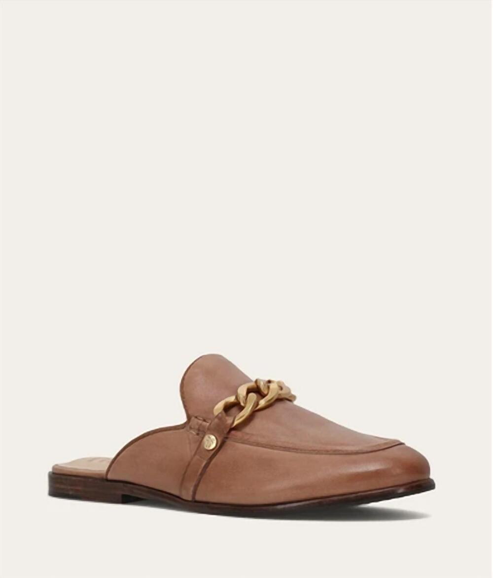 NEW FRYE women's faith chain mule in dune